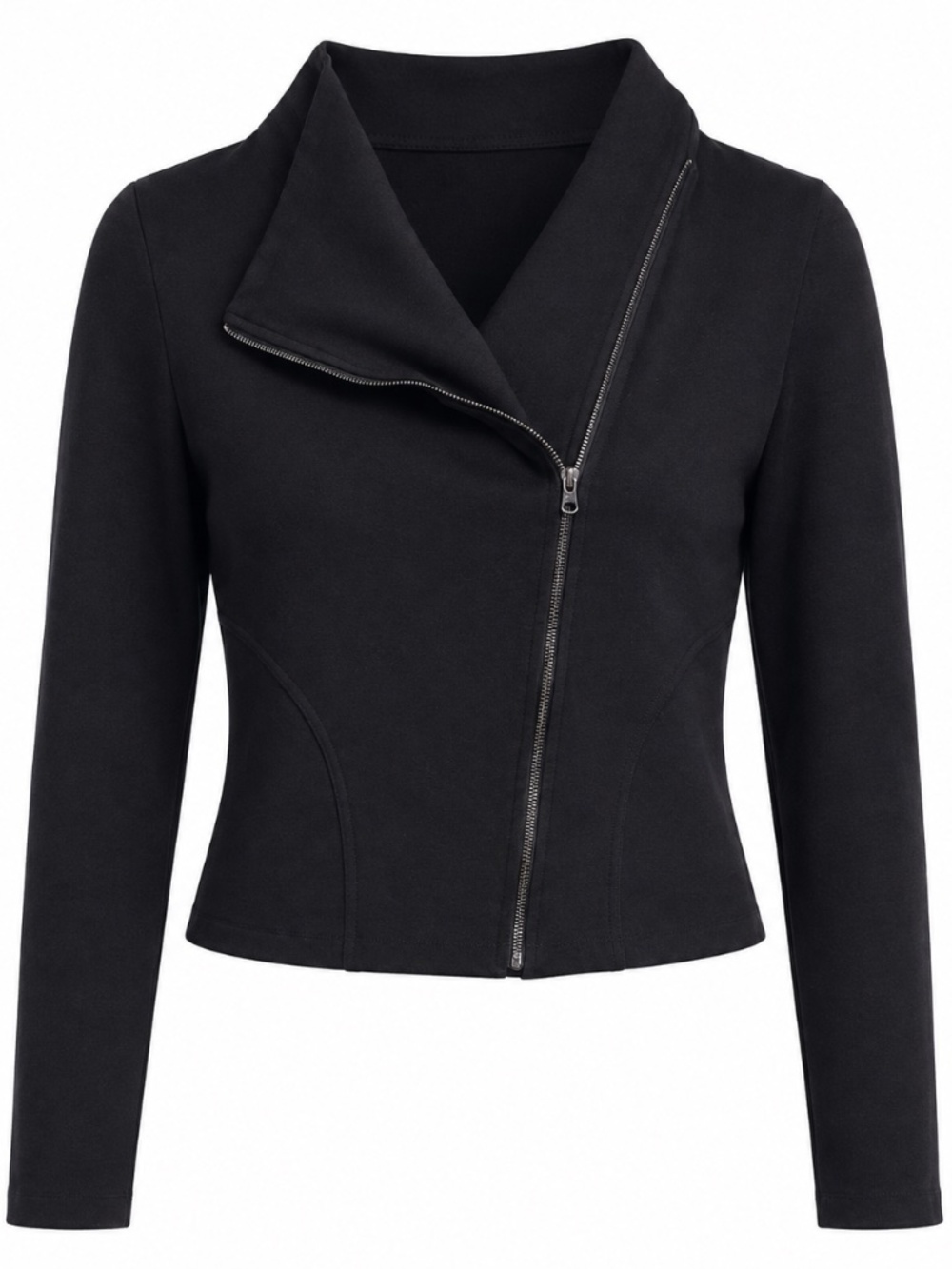 Black Asymmetrical Zip Jacket S/M